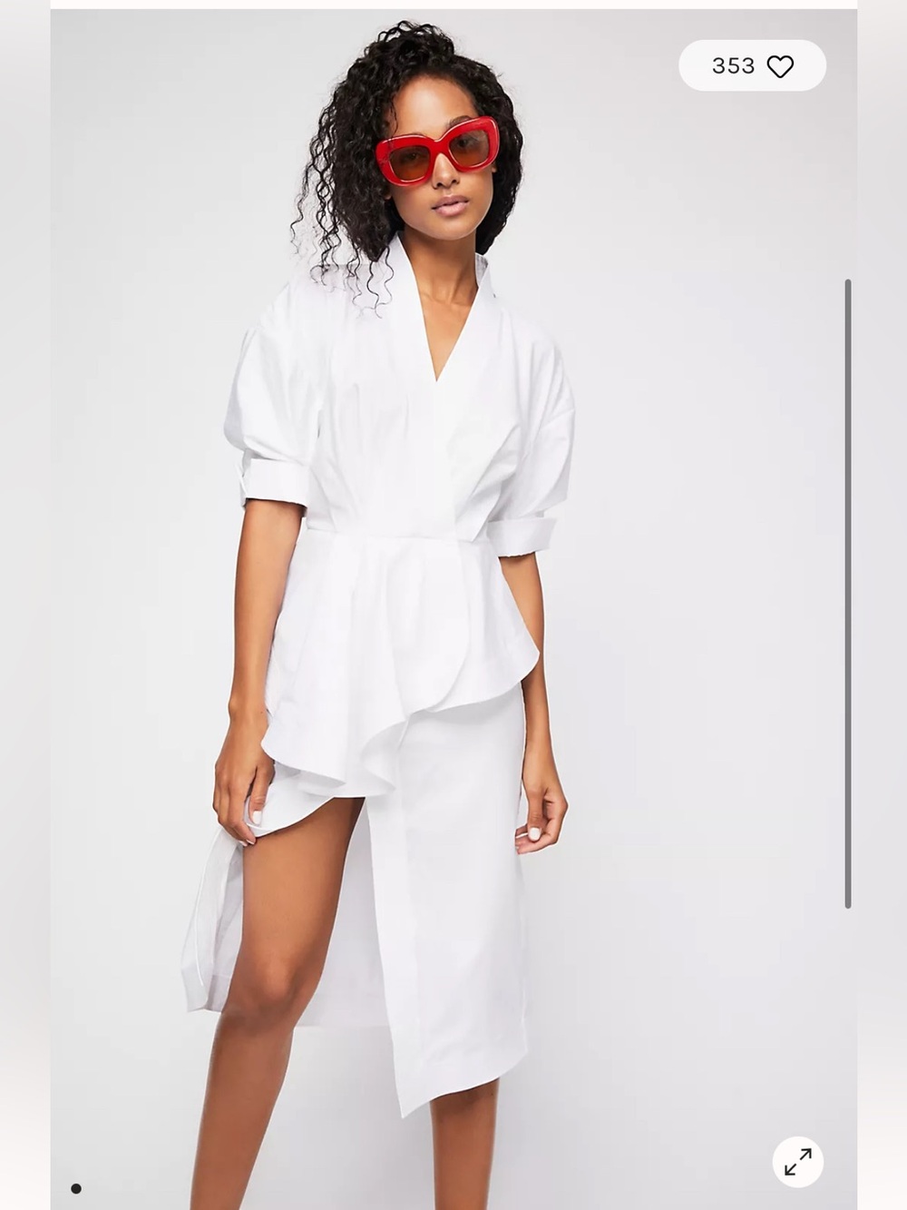 Acler White Wrap Midi Dress with Peplum Waist.” Houston Wrap dress”